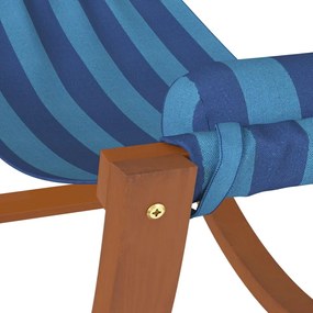 vidaXL Αιώρα για Παιδιά Κουνιστή Μπλε Ριγέ Υφασμάτινη