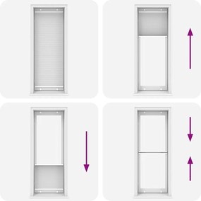 vidaXL Πλισέ περσίδα Λευκό 75x200 cm Πλάτος υφάσματος 74,4 cm