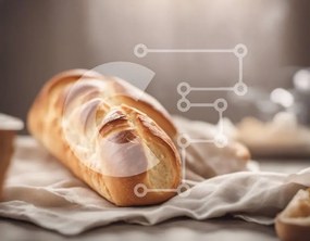 Σετ των 2 Intra Συλλεκτικό Ξύλινο Παζλ Plywood 4mm - Φρεσκοψημένο ψωμί σε ξύλινο φόντο Σε Ξύλινο Κουτί - Διαστάσεις: 10x10 cm – 25 κομμάτια