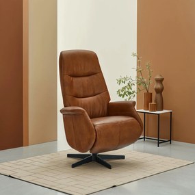 Delta Recliner Tan Leather/Black