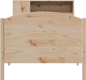 vidaXL Κρεβάτι Βιβλιοθήκη Χωρίς Στρώμα 75x190 εκ Μασίφ Ξύλο Πεύκο