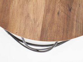 Τραπεζάκι σαλονιού Houston 689, Μαύρο, Καρυδί, 41cm, 8 kg, Ινοσανίδες μέσης πυκνότητας, Στρόγγυλος | Epipla1.gr