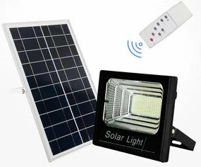Στεγανός Ηλιακός Προβολέας IP67 Ισχύος 200W με Τηλεχειριστήριο σε Μαύρο χρώμα GD-8200L