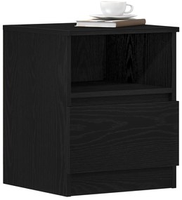 vidaXL Κομοδίνα 2 τμχ Μαύρο Δρυς 40x40x50 εκ Επεξεργασμένο ξύλο
