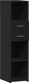 vidaXL Ντουλάπι Μαύρο 30x42,5x124 εκ. από Επεξεργασμένο Ξύλο