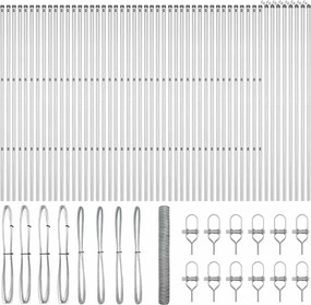 vidaXL Στύλος Περιφράξεων Ασημί 100 x 1,2 μ (36 mm δίχτυ) Ατσάλι