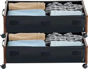 VEVOR Under Bed Storage with Wheels 25.6x18.1x7.1 In Rolling Storage Bags 2 Pack