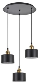 SE21-BR-10-3BL-MS1 MAGNUM BRONZE Black Metal Shade Pendant+