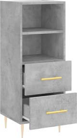vidaXL Ντουλάπι Γκρι Σκυροδέματος 34,5x34x90 εκ. Επεξεργασμένο Ξύλο