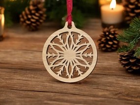 Σετ των 3 Intra απο ξύλο plywood 3mm-4mm πάχος – Μπιχλιμπίδι με νιφάδες χιονιού 20x20 cm INTRAVECTRY-MY548302