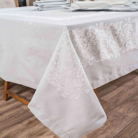 Τραπεζομάντηλο Jewel 03 Grey Teoran 160Χ260 160x260cm Cotton-Polyester