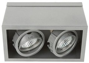 Σποτ - φωτιστικό διπλό MINI BILL Dublu αλουμινίου κινητό KT Lighting-73250/2-01-Λευκό 73250/2-01
