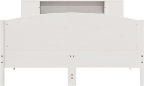 vidaXL Κρεβάτι Βιβλιοθήκη Χωρίς Στρώμα 140x200 εκ Μασίφ Ξύλο Πεύκο