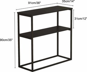 Κονσόλα Μαύρο LAGE 91x35x90