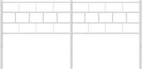 vidaXL Ανταλλακτικό κεφαλάρι Λευκό 200 εκ. Μεταλλικό