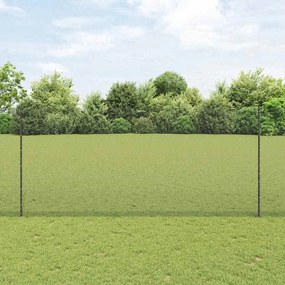 vidaXL Φράχτης με Στήλες. Γκρι 1.4 x 25 m Ατσάλι