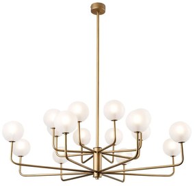 Φωτιστικό Οροφής Κρεμαστό 01366 16xG9 90x80cm Gold Luma