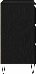vidaXL Πλαϊνό γραφείο Μαύρη Οξυά 60 x 35 x 70 cm Επεξεργασμένο ξύλο