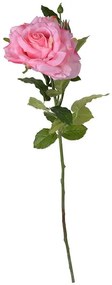 Artekko Sraac Τεχνητό Κλωνάρι Τριαντάφυλλο Υφασμάτινο Ροζ (18x8x65)cm