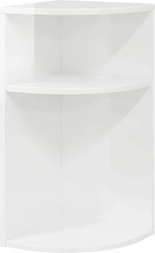 vidaXL End Table Υψηλής γυαλάδας λευκό 29,6 x 29,6 x 60 εκ