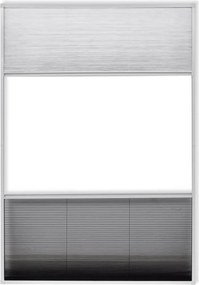 vidaXL Σήτα Παράθυρου Πλισέ 160 x 80 εκ. Αλουμινίου με Σκίαστρο