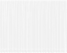 vidaXL Κουρτίνα Δαντέλας με κουρτίνες Λευκό 260 x 600 εκ Πολυεστέρας