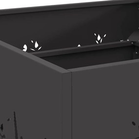 vidaXL Φωτιά Μαύρο 60 x 60 x 30 cm Κρύα έλαση από χάλυβα
