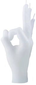 Κερί Χειρονομίας OK 350gr 21x8x8cm White Candle Hand Παραφίνη