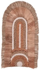 Διακοσμητικό τοίχου Earsy I Inart seagrass σε φυσικό 48x26x8εκ 339-000036 339-000036 Καφέ