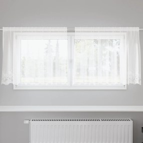 vidaXL Κουρτίνα Δαντέλας με κουρτίνες Λευκό 80 x 200 cm Πολυεστέρας