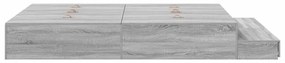 vidaXL Κρεβάτι με αποθηκευτικό χώρο Γκρι sonoma 236.5 x 160 x 31.5 εκ.