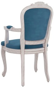 Καρέκλα Τραπεζαρίας Μπλε 62 x 59,5 x 100,5 εκ. Βελούδινη - Μπλε