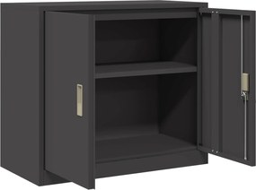 vidaXL Ντουλάπι αποθήκευσης Μαύρο 80 x 40 x 70 εκ Ατσάλι