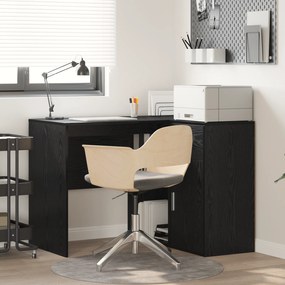vidaXL Γραφείο Γωνίας Μαύρης Βελανιδιάς 102x88x75 cm Επεξεργασμένη Ξυλεία