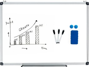 Costway  Πολυλειτουργικός Μαγνητικός Πίνακας Whiteboard με Αξεσουάρ ST39497