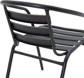 Πολυθρόνα κήπου Tade pakoworld μέταλλο μαύρο
