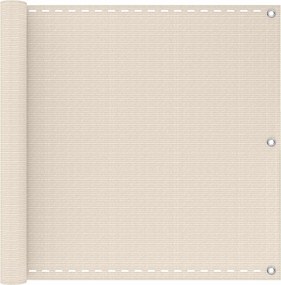 vidaXL Οθόνη Μπαλκονιού Κρεμ 120 x 700 cm HDPE και Αλουμίνιο