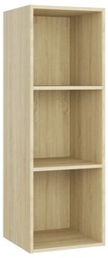 vidaXL Έπιπλα Τηλεόρασης 4 τεμ. Sonoma Δρυς 107x35x37 εκ. Μοριοσανίδα