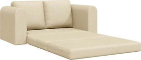 vidaXL Κρεβάτι καναπές Κρεμ 148 x 71 x 83 εκ. ύφασμα