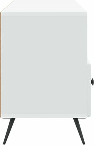 vidaXL Ντουλάπι TV Λευκό 102 x 34,5 x 50 εκ. Επεξεργασμένο Ξύλο