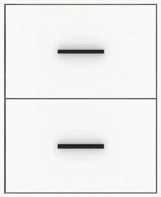 vidaXL Κομοδίνο Επιτοίχιο Λευκό 50 x 36 x 47 εκ.