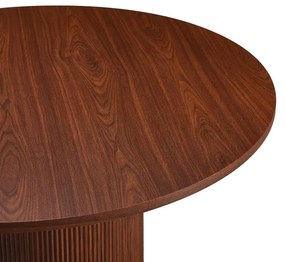 Τραπέζι Mesa pakoword MDF σε καρυδί απόχρωση Φ120x75εκ 120x120x75 εκ.