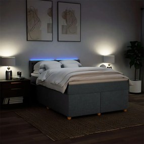 ΚΡΕΒΑΤΙ BOXSPRING ΜΕ ΣΤΡΩΜΑ ΣΚΟΥΡΟ ΓΚΡΙ 140X190 ΕΚ. ΥΦΑΣΜΑΤΙΝΟ 3288983