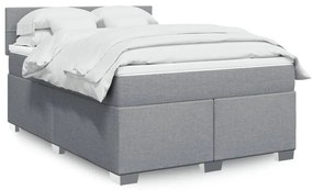 ΚΡΕΒΑΤΙ BOXSPRING ΜΕ ΣΤΡΩΜΑ ΑΝΟΙΧΤΟ ΓΚΡΙ 140X200 ΕΚ. ΥΦΑΣΜΑΤΙΝΟ 3285911