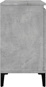 vidaXL Ντουλάπι Νιπτήρα Γκρι Σκυρ. 58x33x60 εκ. Επεξεργασμένο Ξύλο