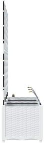 vidaXL Ζαρντινιέρες κήπου Λευκό 120 x 40 x 142 cm Ατσάλι