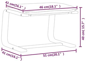 ΥΠΟΠΟΔΙΟ ΣΚΟΥΡΟ ΓΚΡΙ 51 X 41 X 40 ΕΚ. ΥΦΑΣΜΑΤΙΝΟ 352300