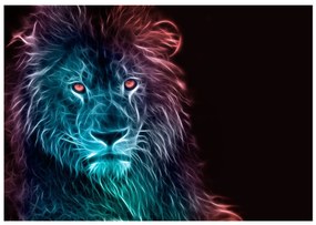 Φωτοταπετσαρία - Abstract lion - rainbow 300x210