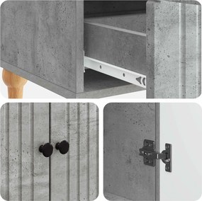 vidaXL Πλαϊνό γραφείο Γκρι Σκυροδέματος 66 x 34,5 x 95 εκ.