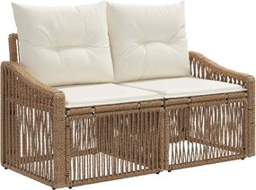 vidaXL Σετ Καναπέ Κήπου 11 τμχ. Μπεζ συνθετικό ρατάν